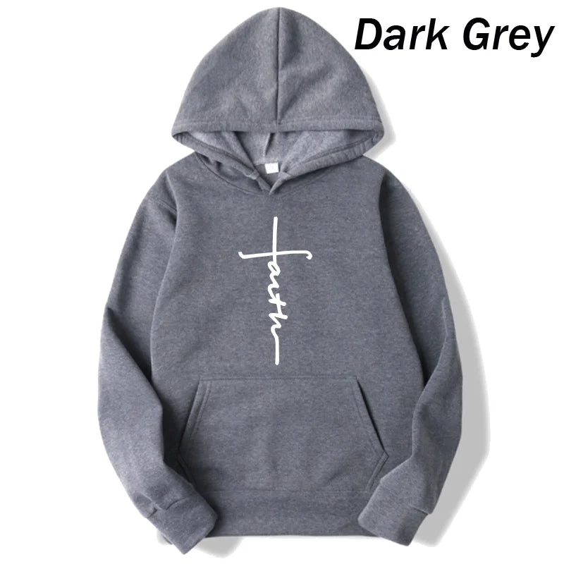 Faith Unisex Fleece Hoodie – Christian Streetwear for Men & Women