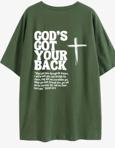 Trust Jesus Christian Oversized T-Shirt He Who Believes In Me Loose Tee Women Trendy Casual cotton Aesthetic Top