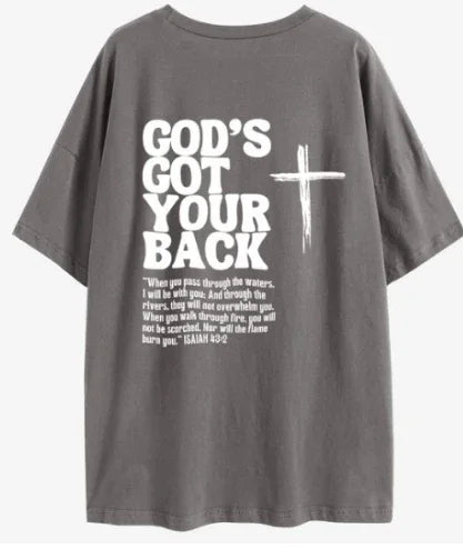 Trust Jesus Christian Oversized T-Shirt He Who Believes In Me Loose Tee Women Trendy Casual cotton Aesthetic Top