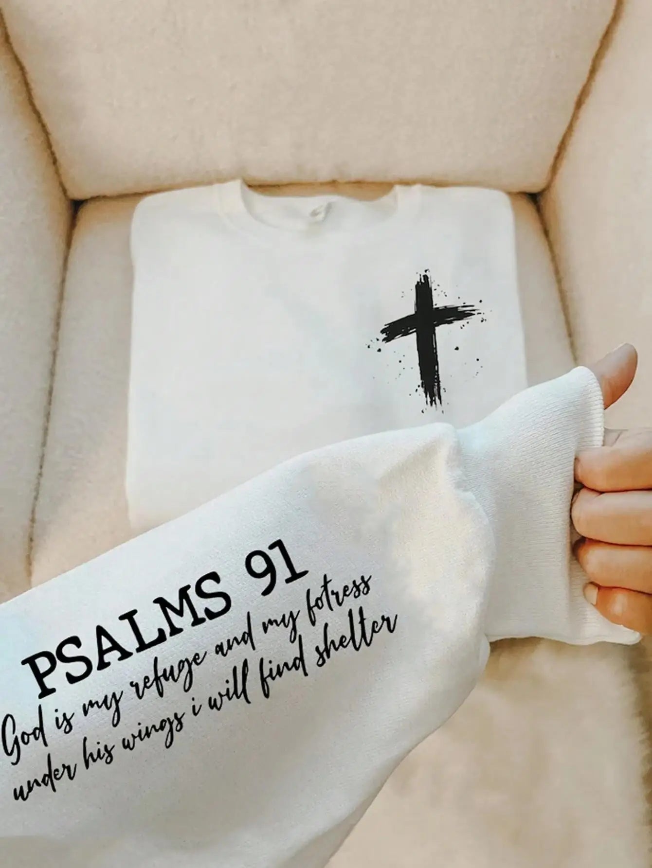 Psalm 91 Sweatshirt – Faithful Comfort for Women