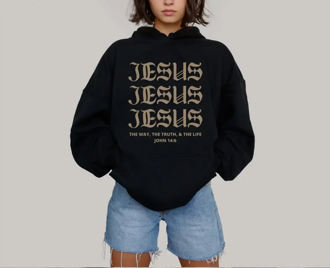 Love Like Jesus Sweatshirt Women Pullover Christian Jesus Graphic Hoodie Harajuku Bible Religious Faith Crewneck Sweatshirts