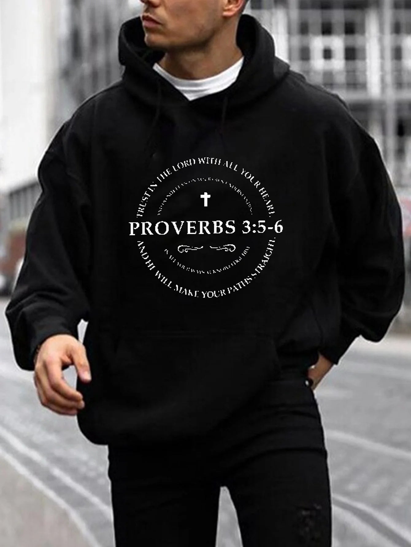 Cross Print Hoodie – Bold Faith, Unmatched Comfort”