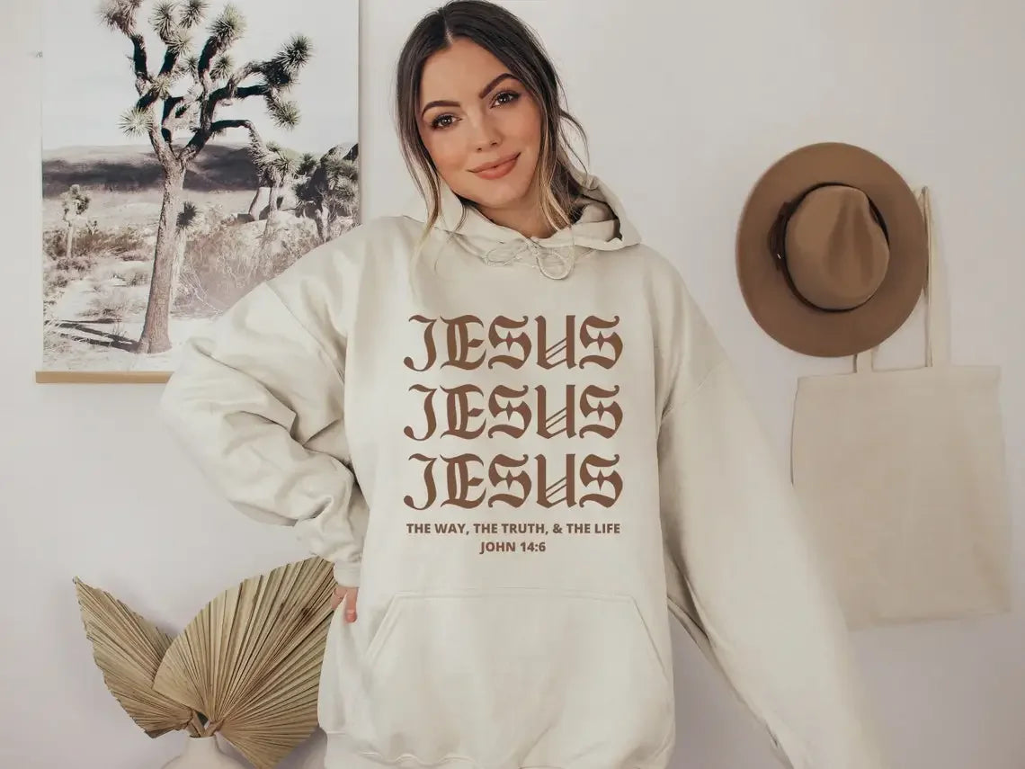 Love Like Jesus Sweatshirt Women Pullover Christian Jesus Graphic Hoodie Harajuku Bible Religious Faith Crewneck Sweatshirts